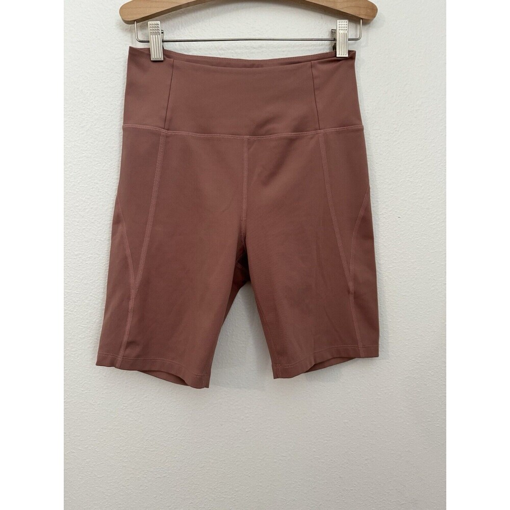 Girlfriend Collective High-Rise Bike Short 9” Inseam Size M Dusty Pink EUC